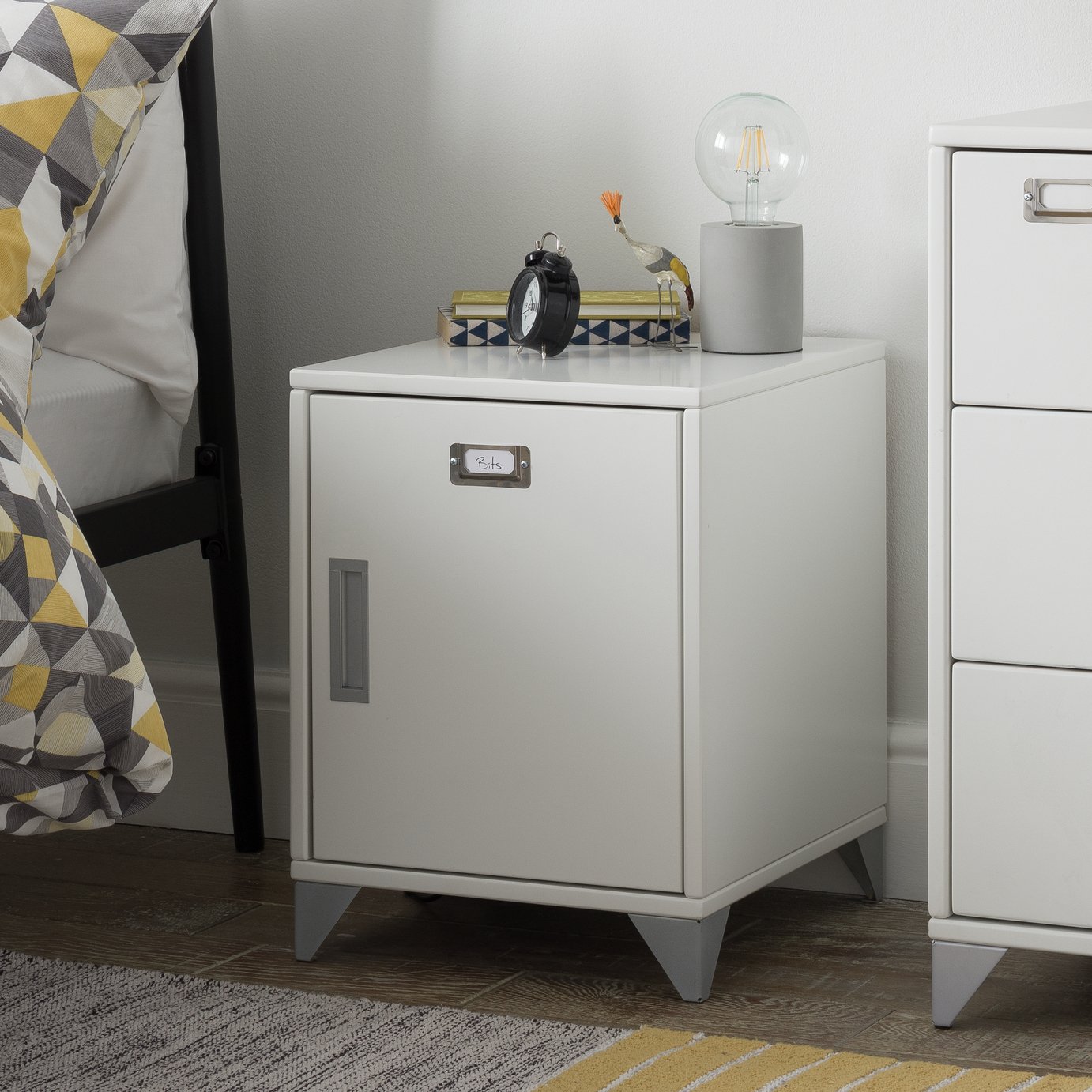 Argos Home Loft Locker White Bedside Cabinet Review