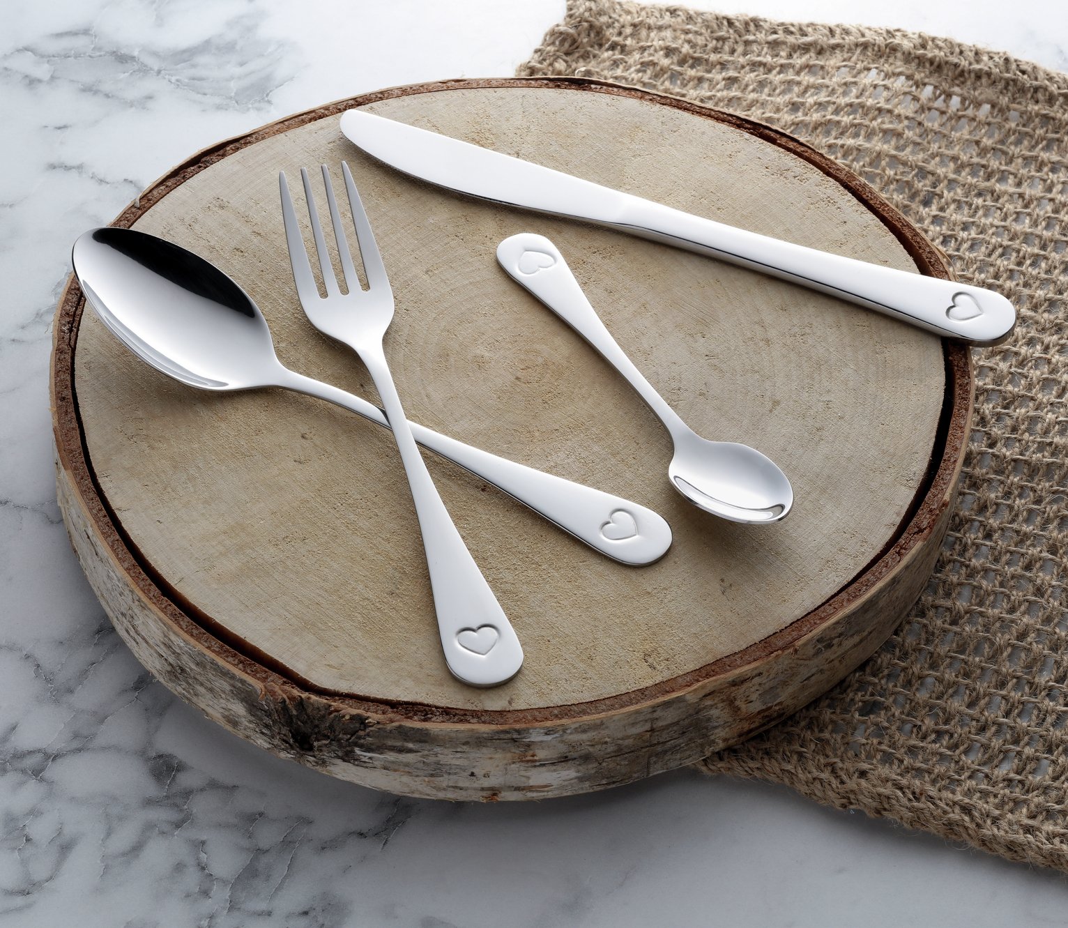 Argos Home 16 Piece Heart Shape Stainless Steel Cutlery Set Reviews