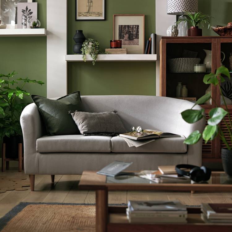 Argos Home Fabric 2 Seater Tub Sofa - Dark Grey 0