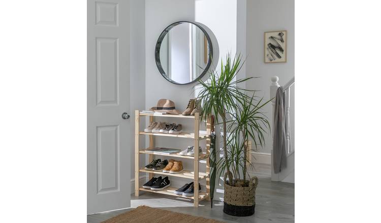 Argos pine outlet shoe rack