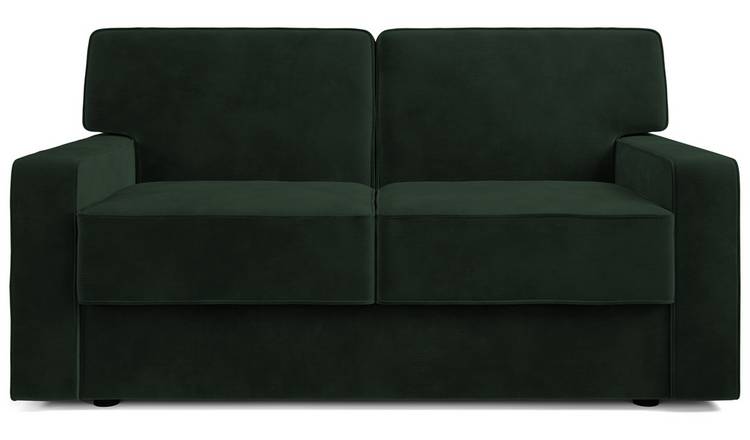 Jay-Be Linea Velvet 2 Seater Sofa Bed - Dark Green