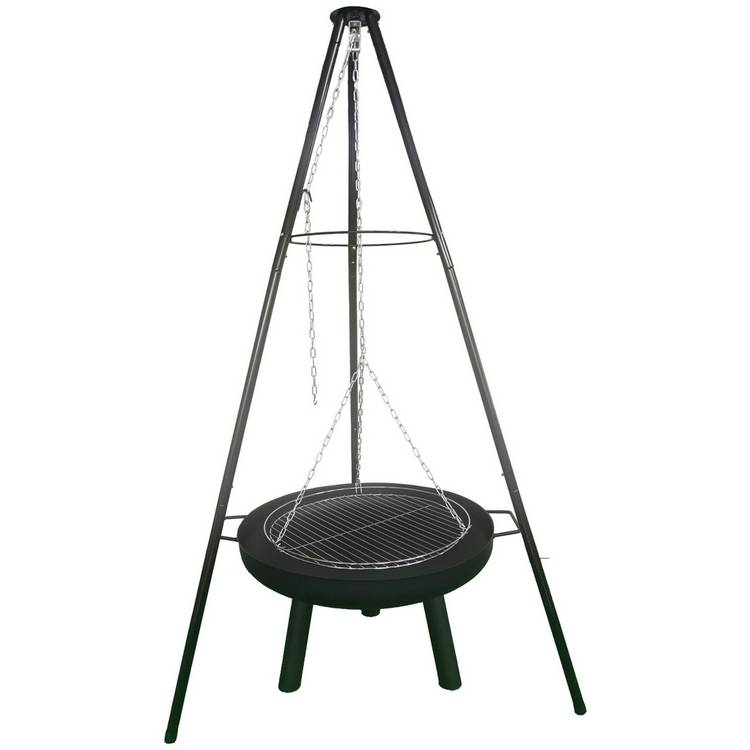 Argos Home Steel Firepit With Tripod  0