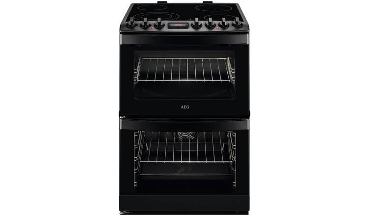 AEG CCB6740MCB 60cm Double Oven Electric Cooker - Black