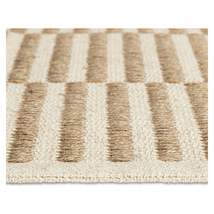 Habitat Modern Country Block Natural Flatweave Rug - 170x120 0