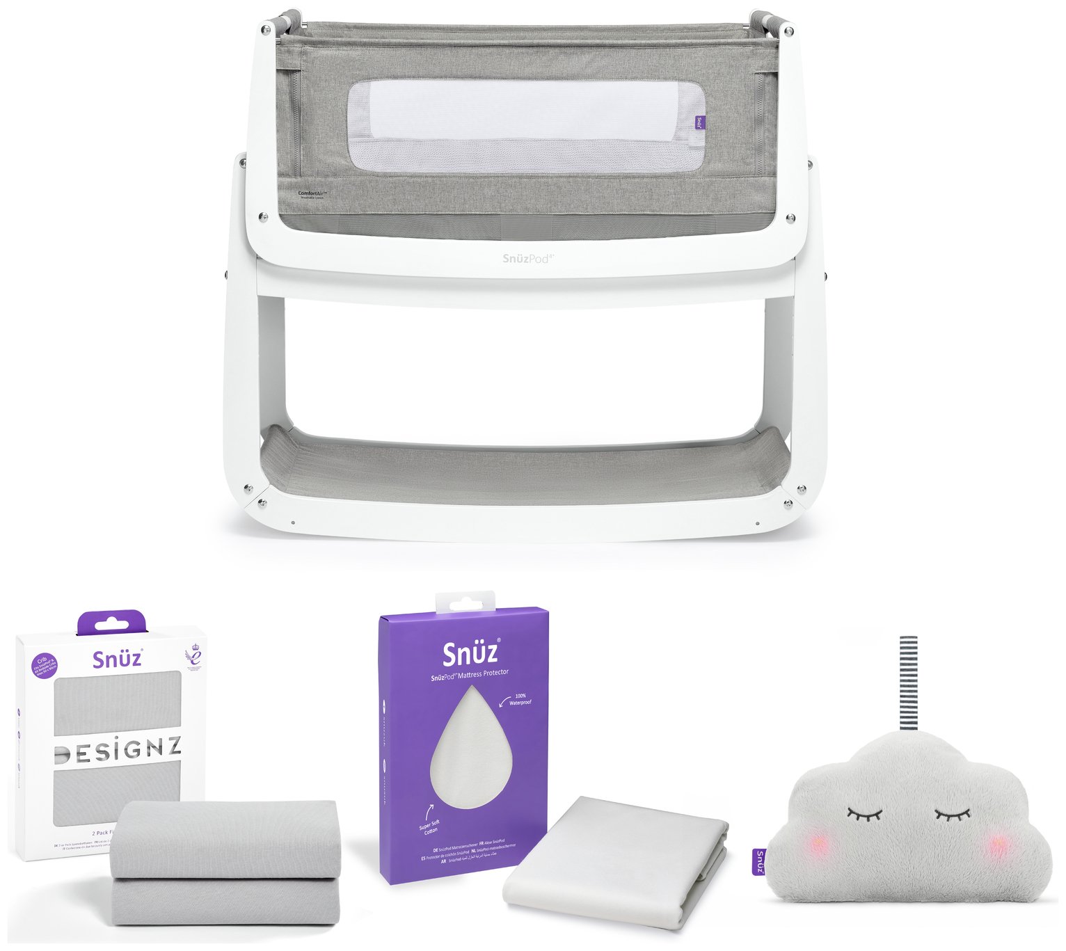 SnuzPod 4 Bedside Crib Starter Pack - Dusk