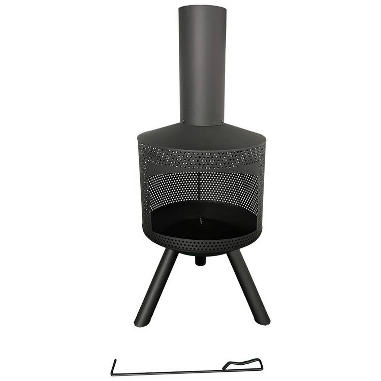 Habitat Steel Chimenea With Poker 0