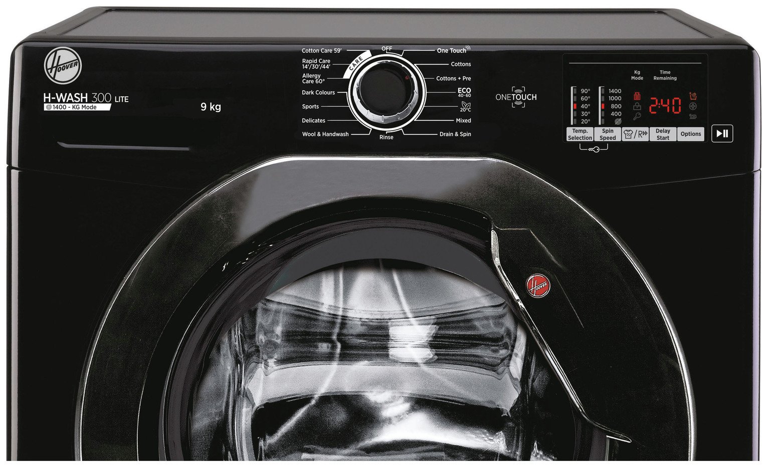 Hoover H3W492DABB4/1-80 9KG 1400 Washing Machine - Black