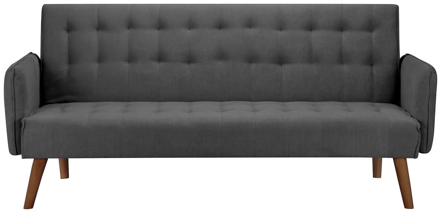Birlea Hudson Fabric 2 Seater Clic Clac Sofa Bed - Charcoal