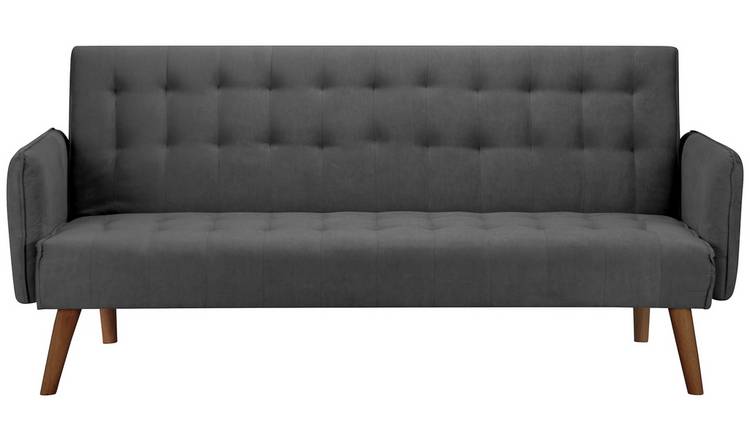Birlea Hudson Fabric 2 Seater Clic Clac Sofa Bed - Charcoal