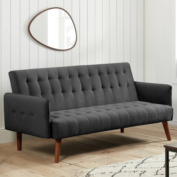 Birlea Hudson Fabric 2 Seater Clic Clac Sofa Bed - Charcoal 0