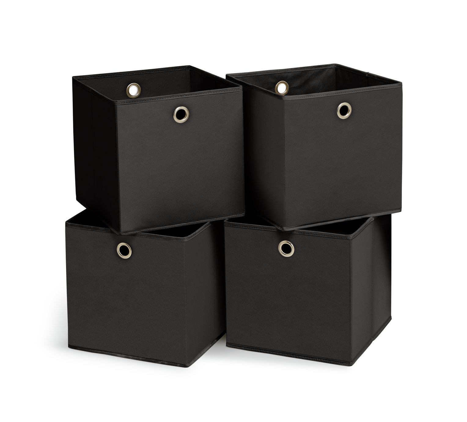 Habitat Set of 4 Squares Plus Boxes - Black