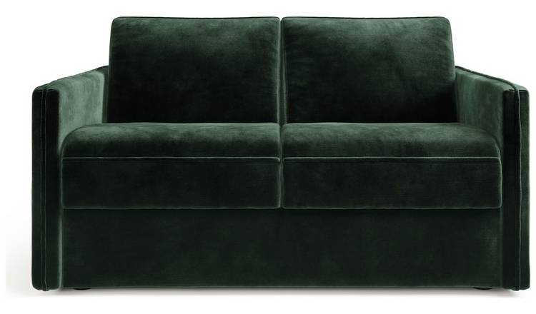 Jay-Be Slim Velvet 2 Seater Sofa Bed - Dark Green