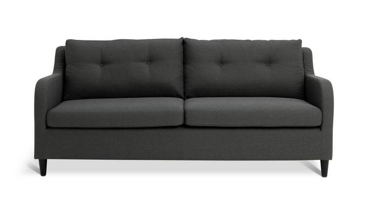 Habitat Dylan Fabric 3 Seater Sofa - Charcoal