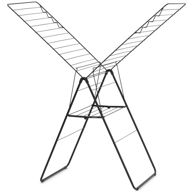 Brabantia 25m Hang On Clothes Airer - Black 0