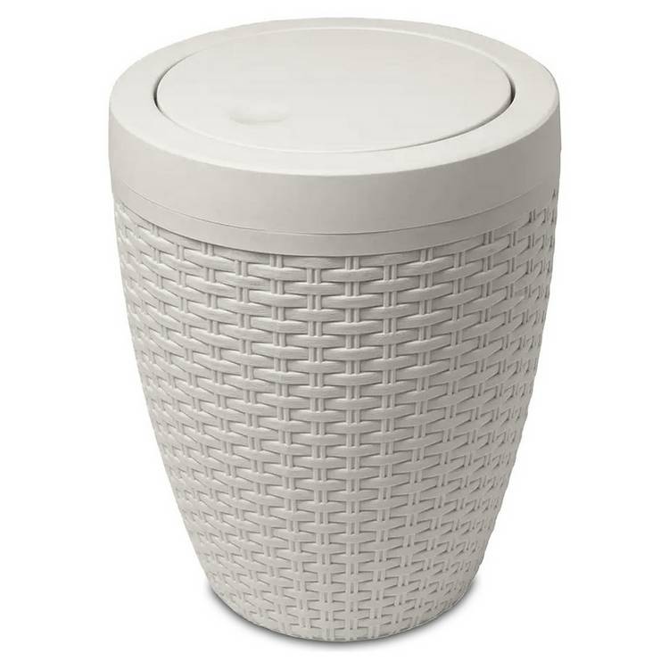 Addis Rattan Bathroom Bin - Cream 0