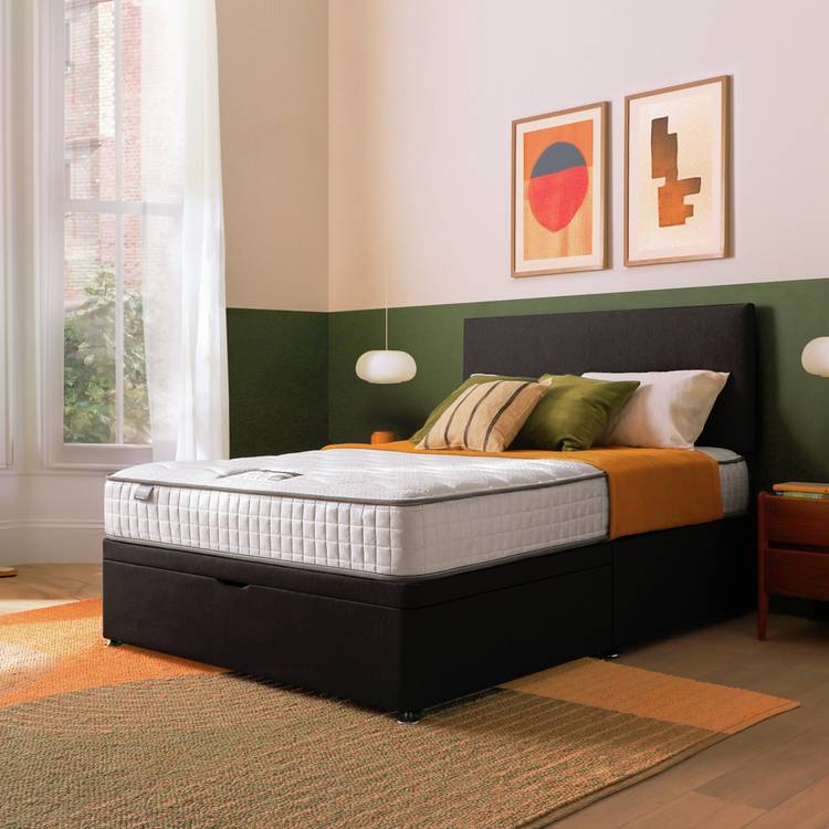 Silentnight Memory Small Double Half Ottoman Bed - Charcoal 0