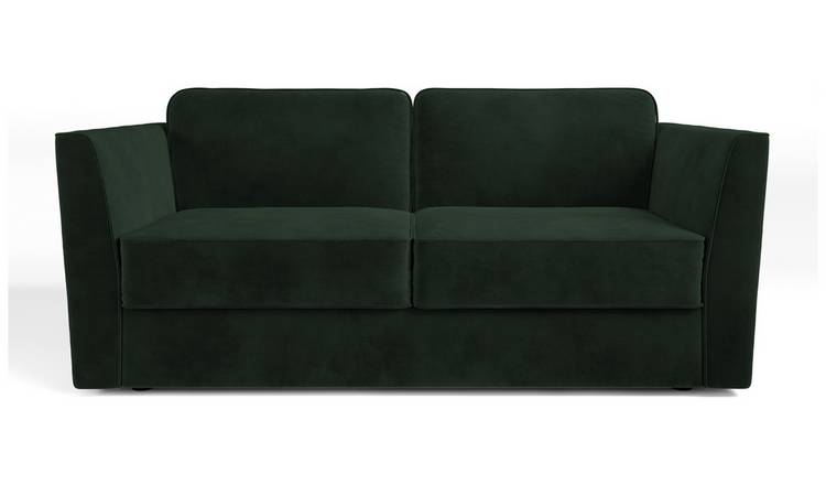 Jay-Be Elegance Velvet 3 Seater Sofa Bed - Dark Green