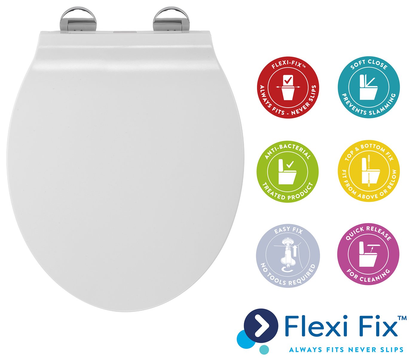 Croydex Michigan Thermoset Toilet Seat - White