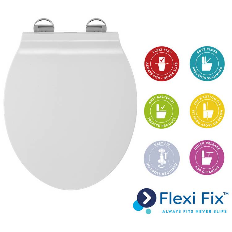 Croydex Michigan Thermoset Toilet Seat - White 0