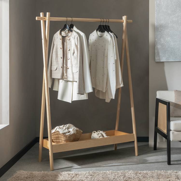 Habitat Akari Wooden Clothes Rail - Wood  0