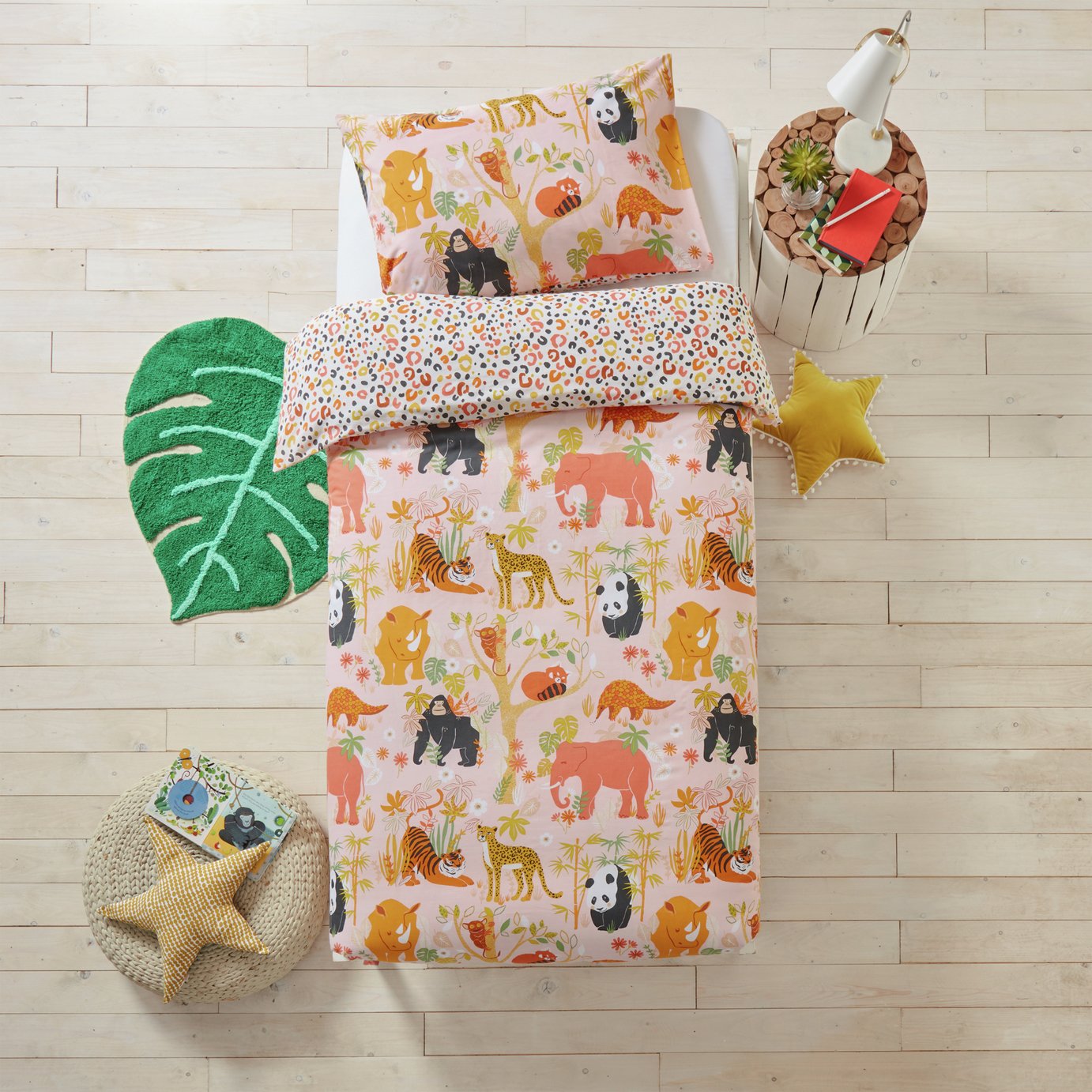 little furn. Cotton Endangered Kids Bedding Set - Single