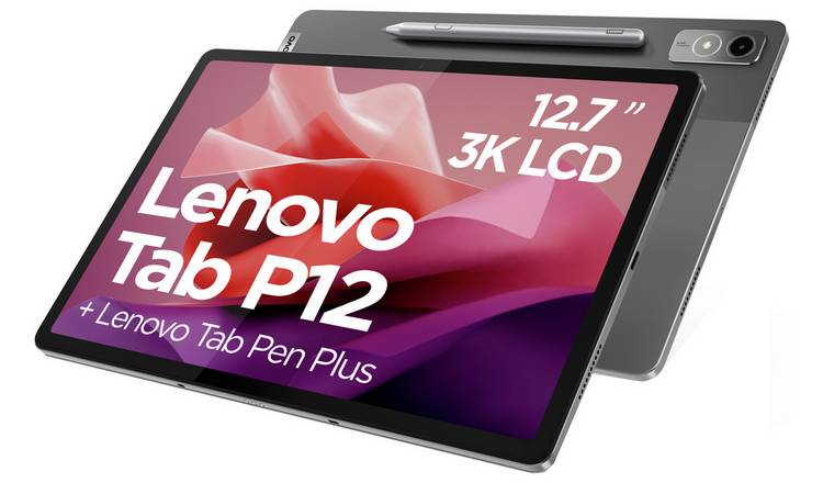 Lenovo Tab P12 12.7 Inch 128GB Wi-Fi Tablet Bundle - Grey