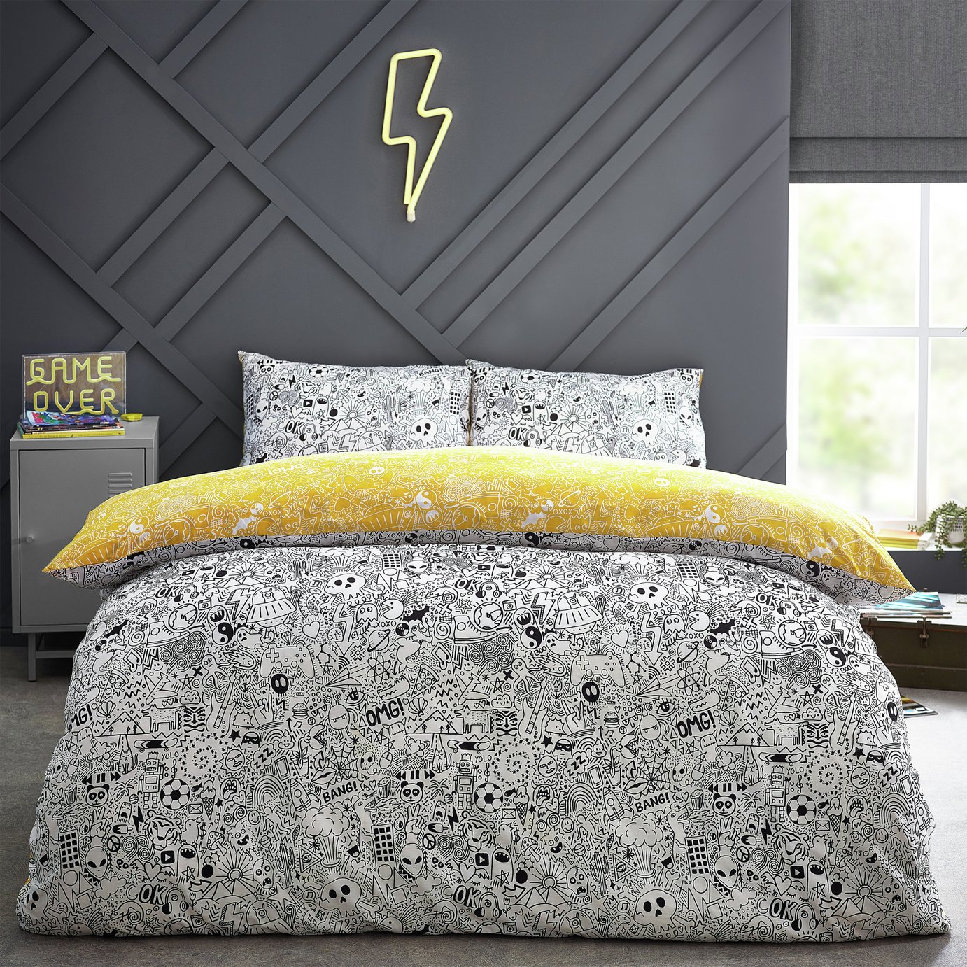 furn. Style Lab Doodle Kids Bedding Set - Double