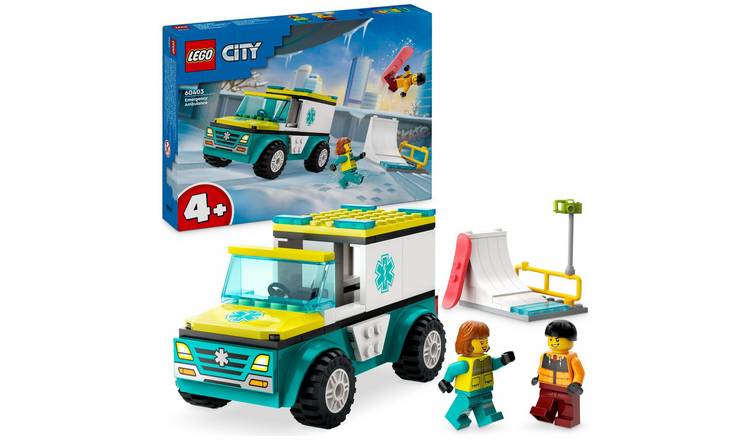 Buy LEGO City Emergency Ambulance and Snowboarder Toys 60403