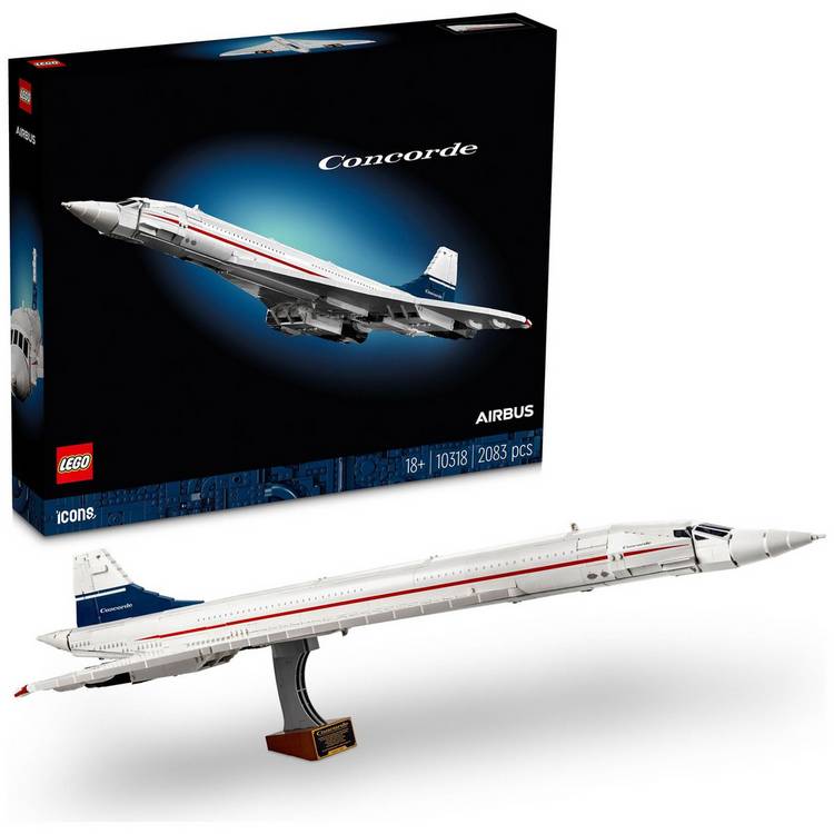LEGO Icons Concorde Iconic Model Plane Set for Adults 10318 0