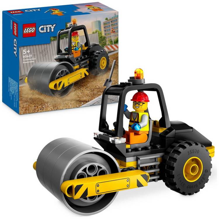 LEGO City Construction Steamroller Vehicle Toy Playset 60401 0