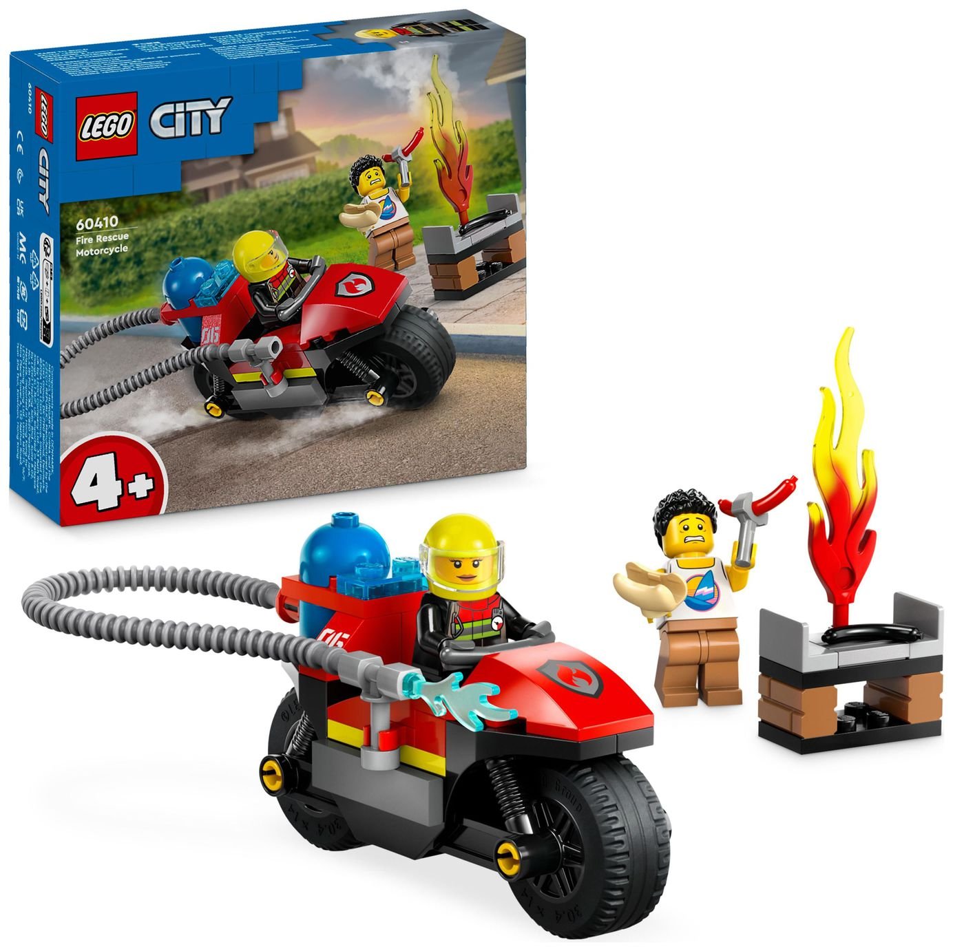 LEGO City Fire Rescue Motorcycle 4  Motorbike Toy 60410