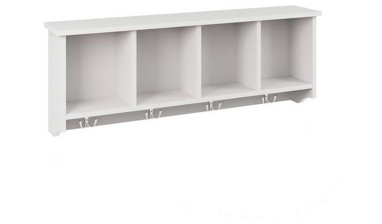 Buy GFW Kempton 92cm Wall Rack - White | Wall mounted and floating ...