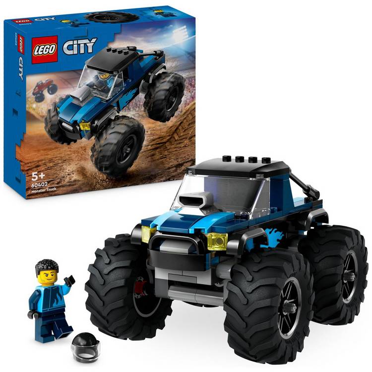 LEGO City Blue Monster Truck Toy Vehicle Playset 60402 0