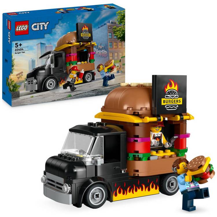 LEGO City Burger Van Food Truck Vehicle Toy Set 60404 0