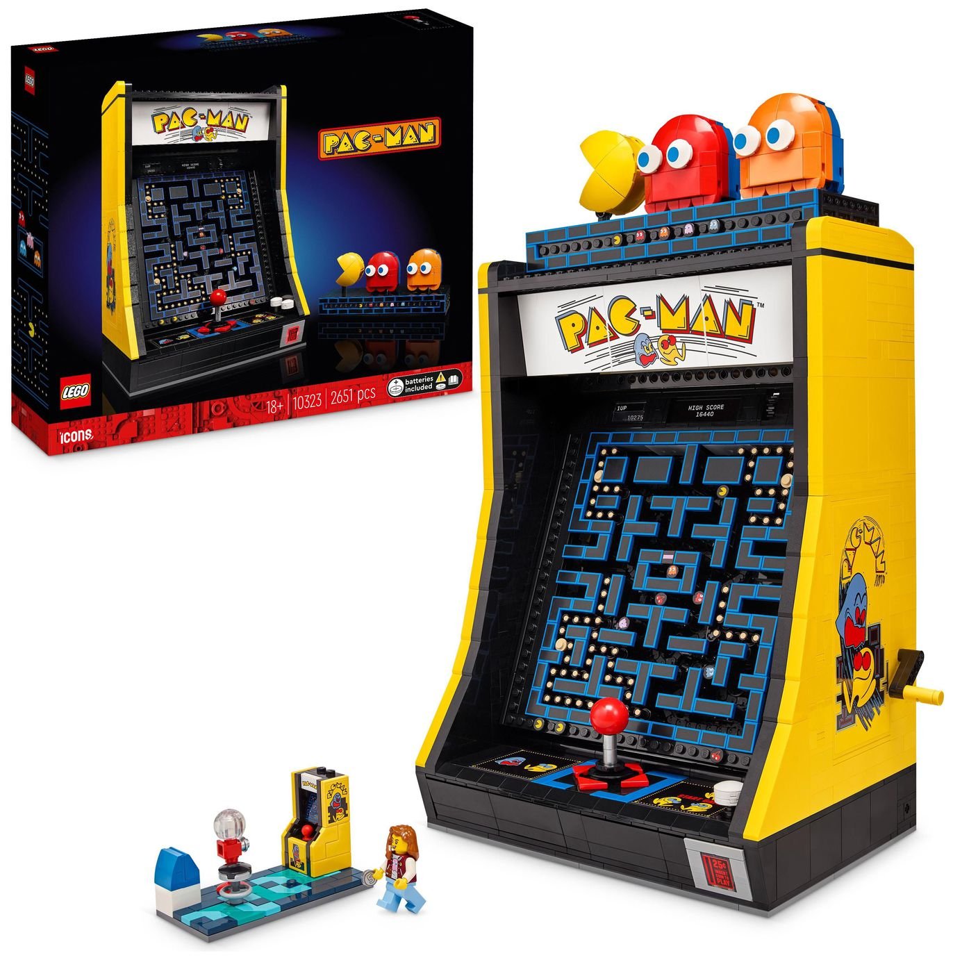 LEGO Icons PAC-MAN Arcade Mini Arcade Set for Adults 10323