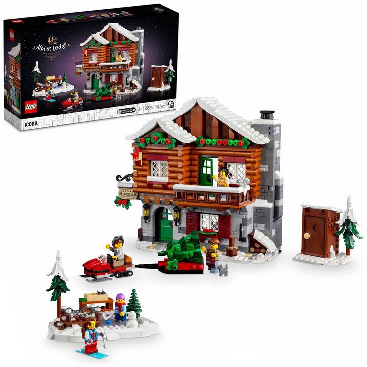 LEGO Icons Alpine Lodge Model House Set for Adults 10325 0