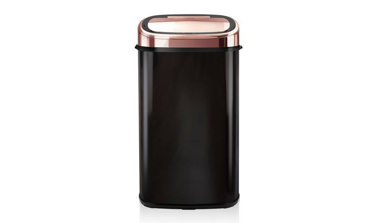 Tower Kitchen Bin with Sensor Lid Touchless for Hygienic Waste Disposal Infrared Technology Almond 58 Litre