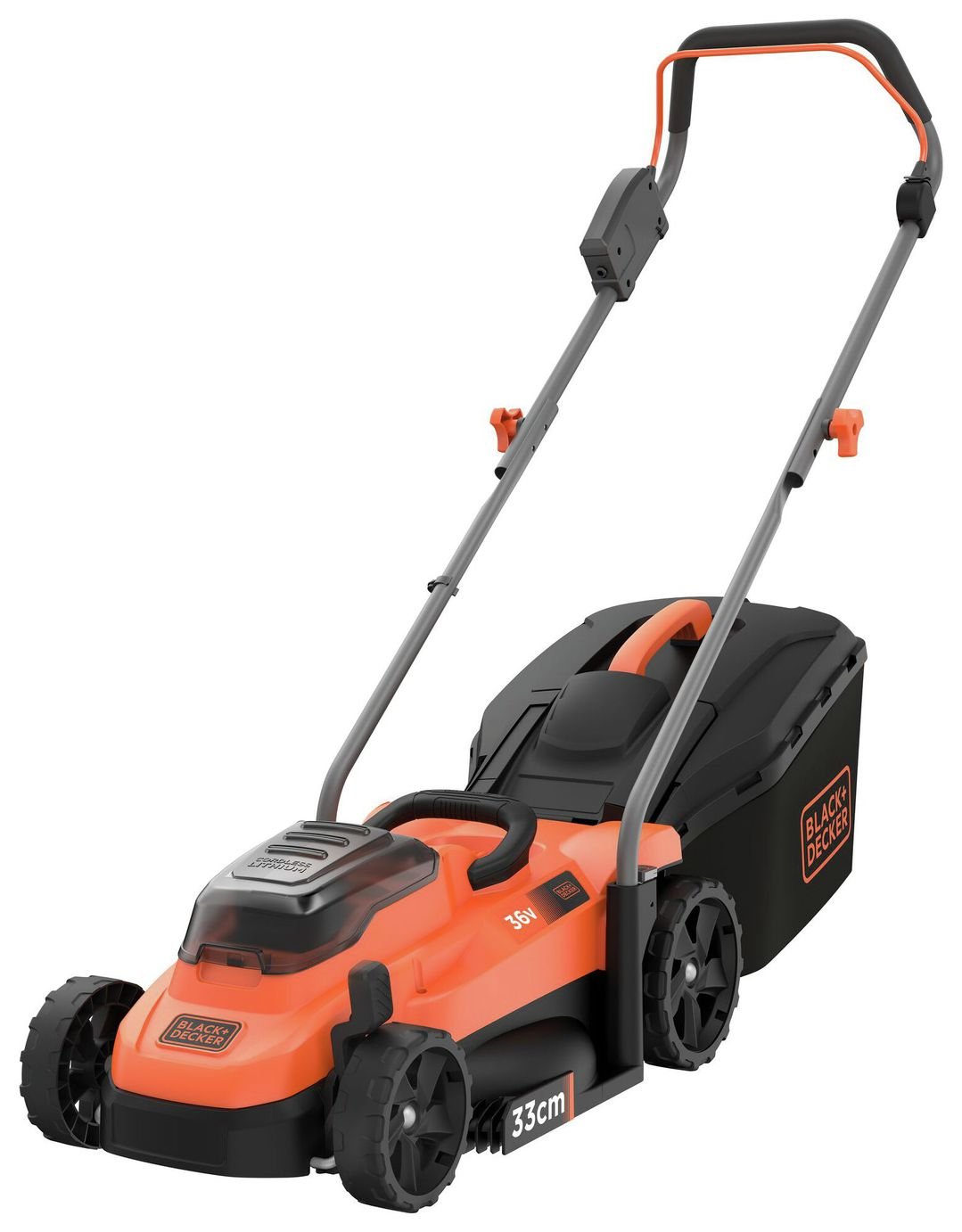 Black   Decker 33cm Cordless Rotary Lawnmower - 36V