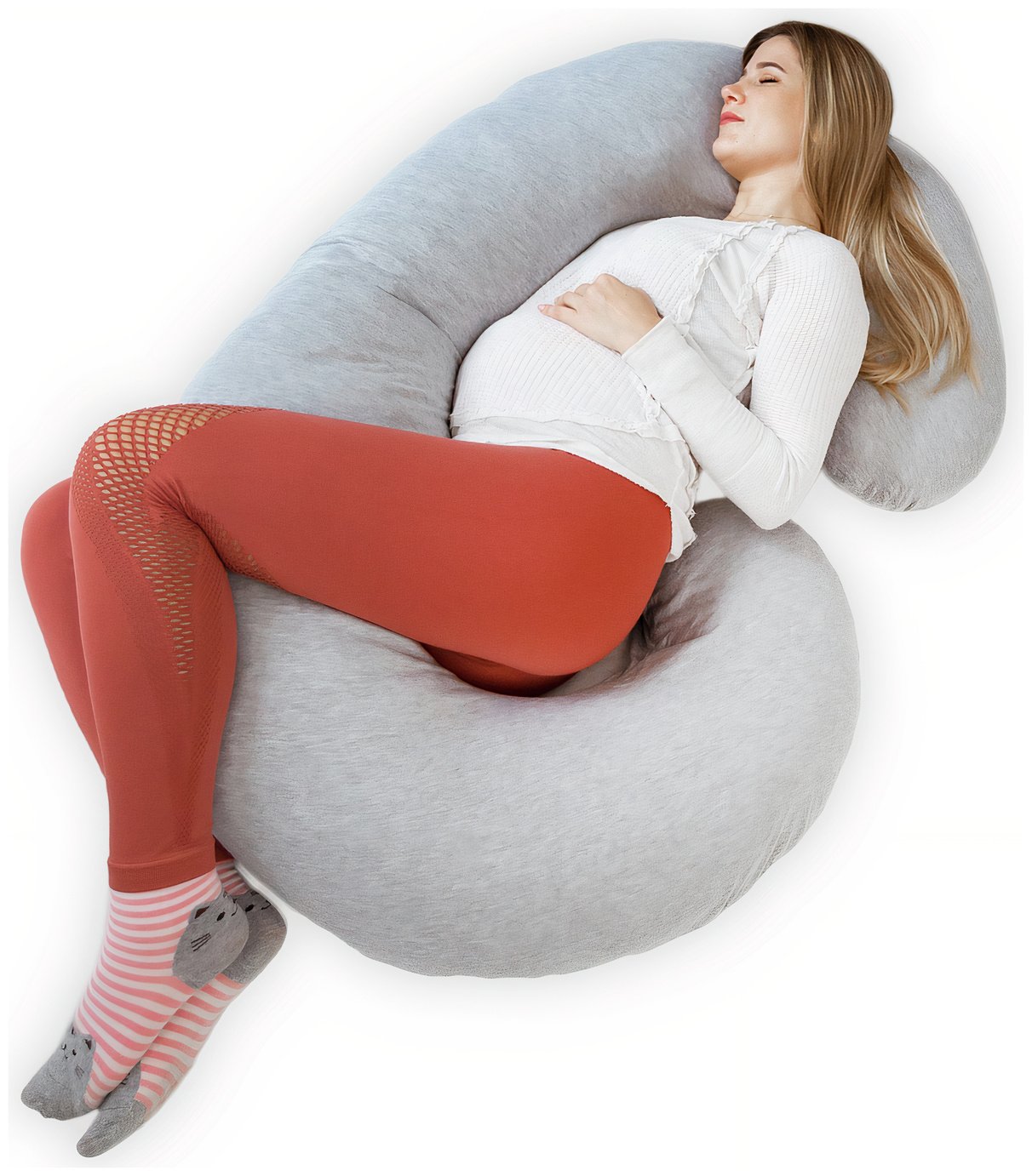 Kolbray C Shape Pregnancy Pillow - Grey