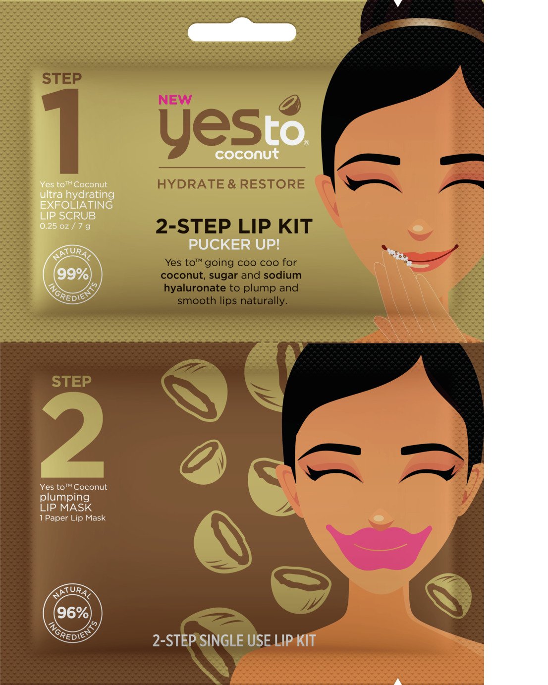 Yes To Coconut 2 Step Pucker Up Lip Kit