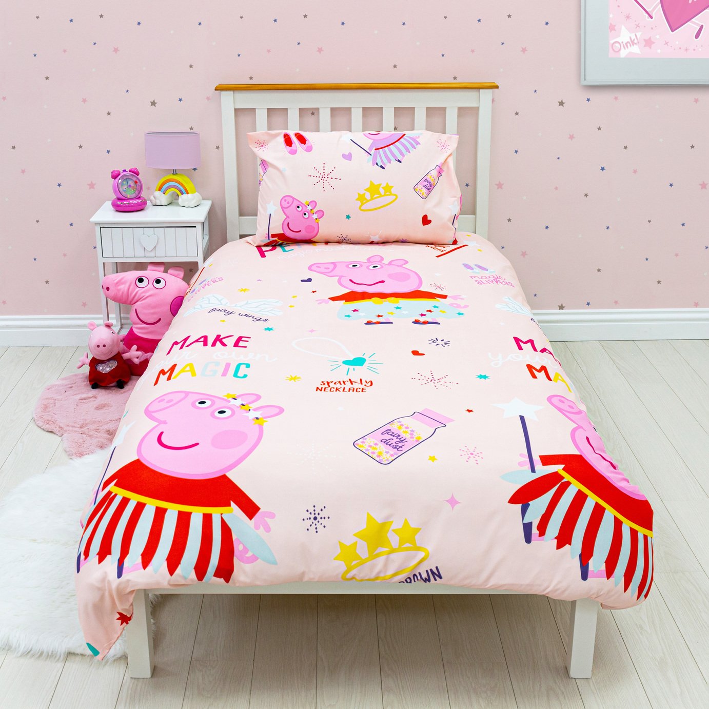 Peppa Pig Make Magic Pink Kids Bedding Set - Single