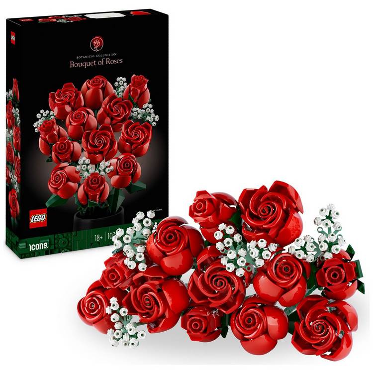 LEGO Icons Bouquet of Roses Flowers Set for Adults 10328 0