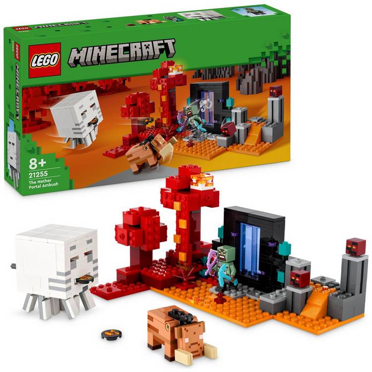 LEGO Minecraft The Nether Portal Ambush Building Toy 21255 0