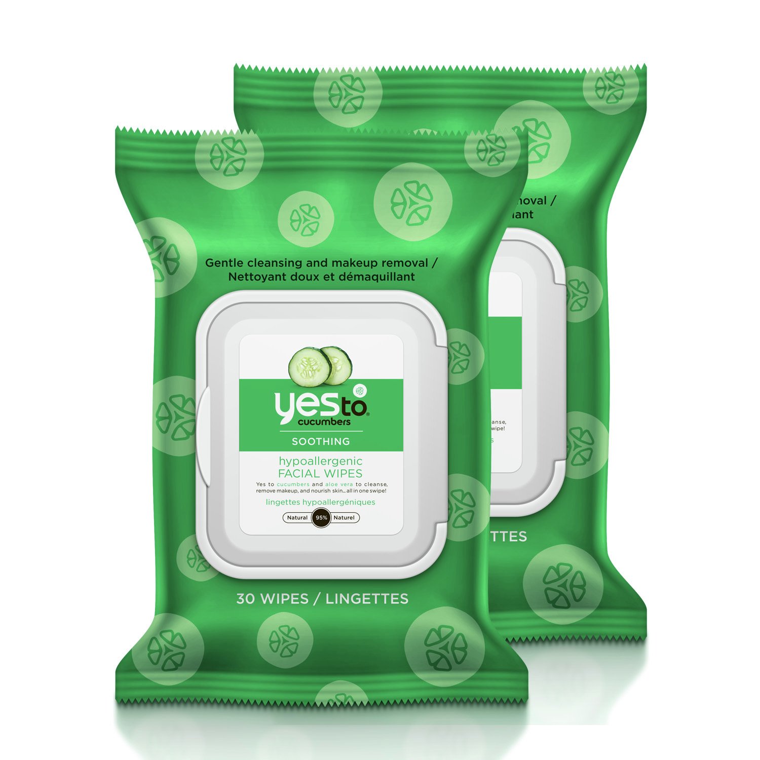 Yes To Cucumber Smoothing Face Wipes x30