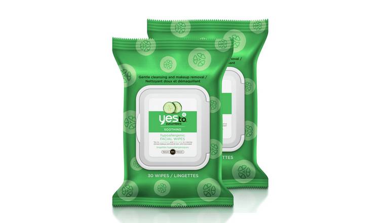 Yes To Cucumber Smoothing Face Wipes x30