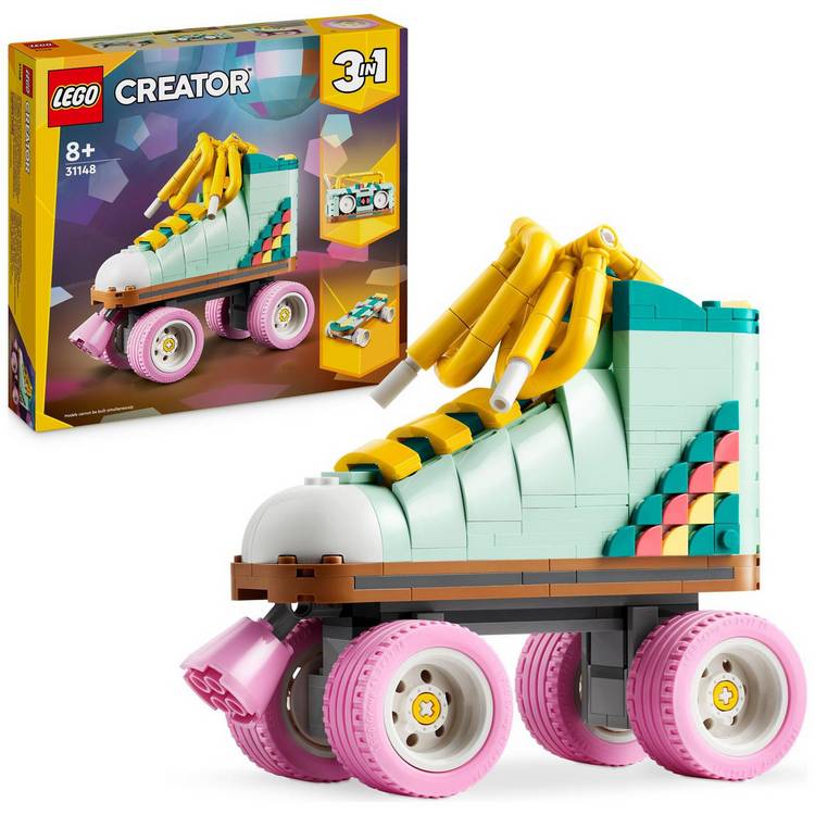 LEGO Creator 3in1 Retro Roller Skate & Toy Skateboard 31148 0