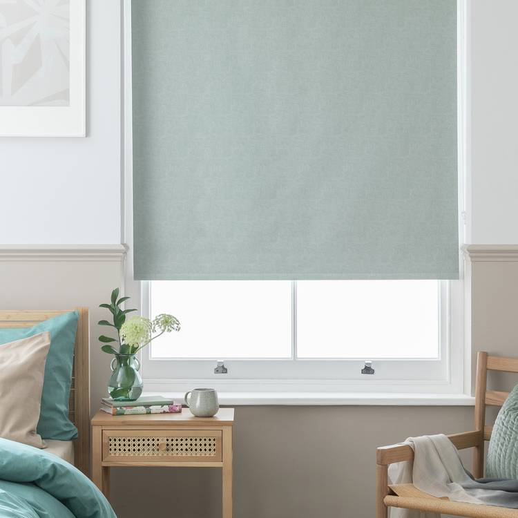 Habitat Textured Blackout Sage Green Roller Blind - 90cm 0