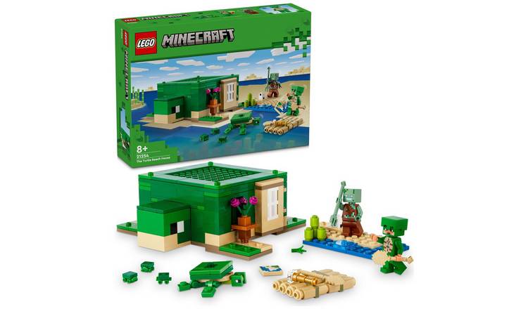 LEGO Minecraft The Turtle Beach House with Animal Toys 21254