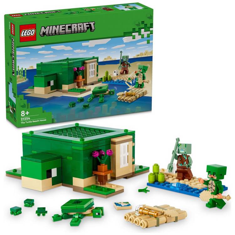 LEGO Minecraft The Turtle Beach House with Animal Toys 21254 0