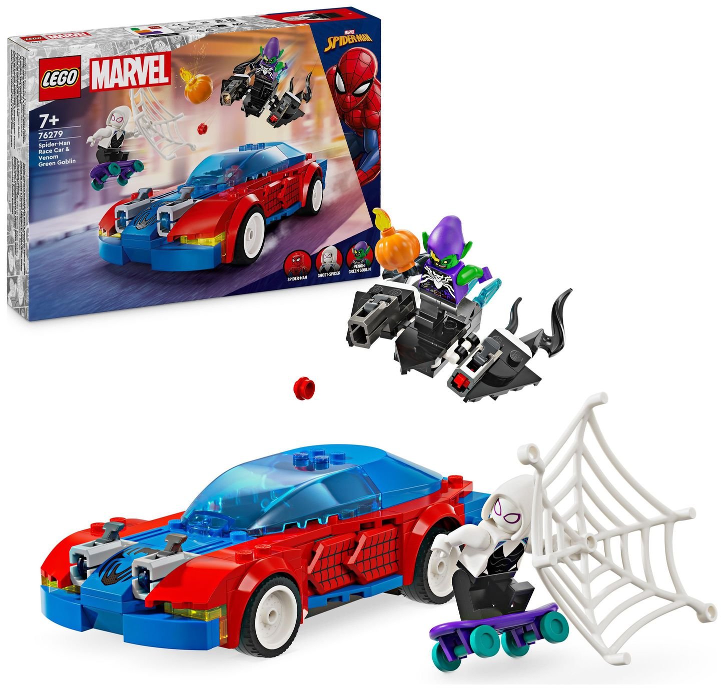 LEGO Marvel Spider-Man Race Car & Venom Green Goblin 76279